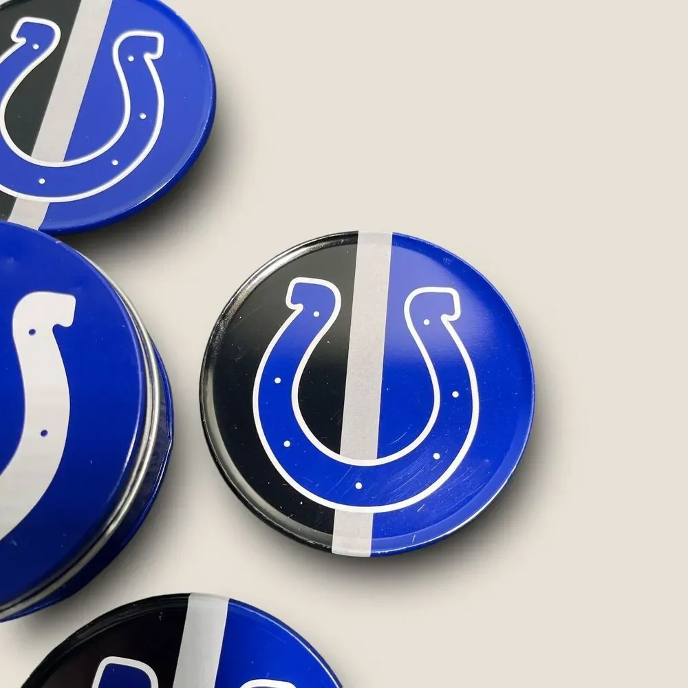 Indianapolis Colts 6pc Beverage Coaster Set Colts 5 Coasters/Tin Storage Box NFL